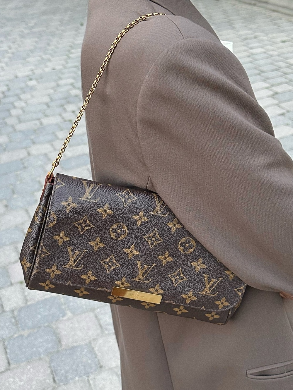 Louis Vuitton Favorite MM Monogram Bag w/ chain and strap